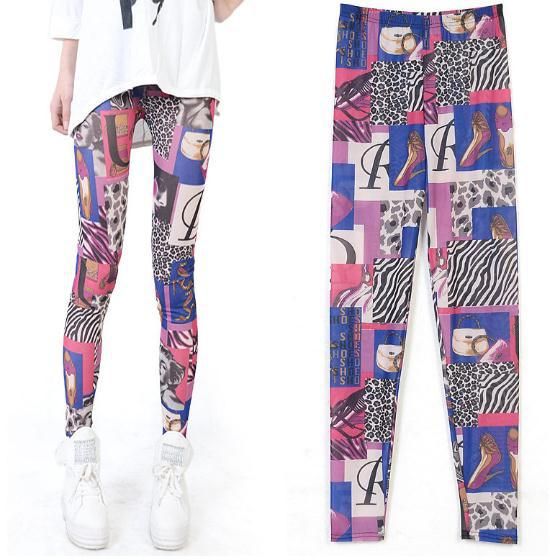Calça Legging estampa Bolsas e Sapatos