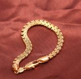 Pulseira masculina banhada em Ouro 18K