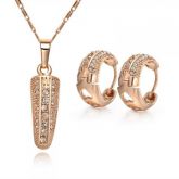 Colar e Brinco banhado a Ouro 18K