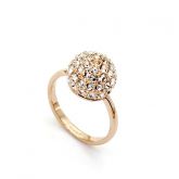 Anel banhado a Ouro 18K com Strass