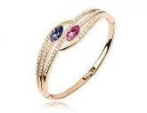 Bracelete banhado a ouro 18K com Cristais