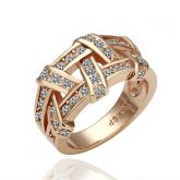 Anel banhado a Ouro/Prata/Ouro Rose